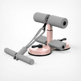 Maxbell Sit up Bar Floor Holder 3 Adjustable Height Situp Bar for Thighs Office Home Grey and Pink