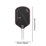 Maxbell Pickleball Paddle Carbon Fiber Surface Practice Polypropylene Honeycomb Core Pink