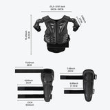 Maxbell Kids Motorcycle Vest Vest Suit Knee Pads Elbow Pads for Snowboarding Riding