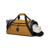 Maxbell Sports Gym Bag Dry Wet Separation Lightweight Handbag for Travel Beach Trips Khaki