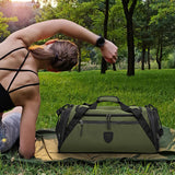 Maxbell Sports Gym Bag Dry Wet Separation Lightweight Handbag for Travel Beach Trips Green