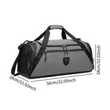 Maxbell Sports Gym Bag Dry Wet Separation Lightweight Handbag for Travel Beach Trips Gray