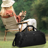 Maxbell Sports Gym Bag Dry Wet Separation Lightweight Handbag for Travel Beach Trips Black