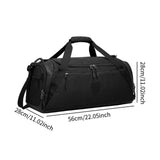 Maxbell Sports Gym Bag Dry Wet Separation Lightweight Handbag for Travel Beach Trips Black