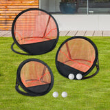 3x Golf Chipping Net Sturdy Folding Golfing Target Net for Backyard Practice Orange