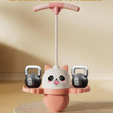 Maxbell Panda Shape Pogo Ball with Handle Kids Pogo Stick Jump for Playground Pink