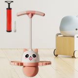 Maxbell Panda Shape Pogo Ball with Handle Kids Pogo Stick Jump for Playground Pink