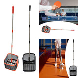 Table Tennis Ball Retriever Gatherer Harvesting Tool Adjustable Pick up Tool Orange