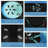 Maxbell Ski Helmet Portable Sports Helmet for Skateboarding Mountain Road Skateboard Blue