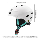 Maxbell Ski Helmet Portable Sports Helmet for Skateboarding Mountain Road Skateboard White