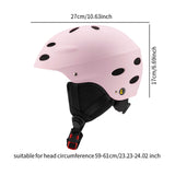 Maxbell Ski Helmet Portable Sports Helmet for Skateboarding Mountain Road Skateboard Pink