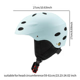 Maxbell Ski Helmet Portable Sports Helmet for Skateboarding Mountain Road Skateboard Light Blue