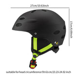 Maxbell Ski Helmet Portable Sports Helmet for Skateboarding Mountain Road Skateboard Black