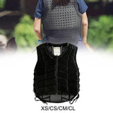 Maxbell Equestrian Vest Horse Riding Vest for Boys Girls Children (Black) XS