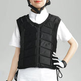 Maxbell Equestrian Vest Horse Riding Vest for Boys Girls Children (Black) XS
