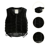 Maxbell Equestrian Vest Horse Riding Vest for Boys Girls Children (Black) XS