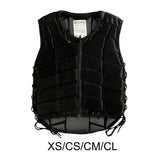 Maxbell Equestrian Vest Horse Riding Vest for Boys Girls Children (Black) XS