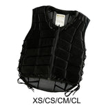 Maxbell Equestrian Vest Horse Riding Vest for Boys Girls Children (Black) XS