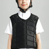 Maxbell Equestrian Vest Horse Riding Vest for Boys Girls Children (Black) S