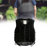 Maxbell Equestrian Vest Horse Riding Vest for Boys Girls Children (Black) L
