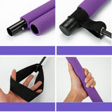 2 Sections Pilates Bar Equipment Fitness Stick for Sports Bodybuilding Squat Purple