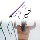 2 Sections Pilates Bar Equipment Fitness Stick for Sports Bodybuilding Squat Purple