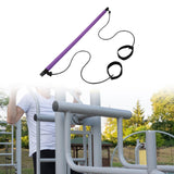 2 Sections Pilates Bar Equipment Fitness Stick for Sports Bodybuilding Squat Purple