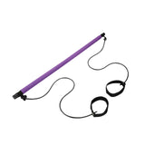 2 Sections Pilates Bar Equipment Fitness Stick for Sports Bodybuilding Squat Purple