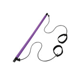 2 Sections Pilates Bar Equipment Fitness Stick for Sports Bodybuilding Squat Purple