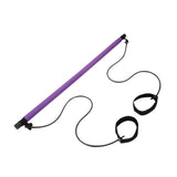 2 Sections Pilates Bar Equipment Fitness Stick for Sports Bodybuilding Squat Purple