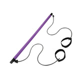 2 Sections Pilates Bar Equipment Fitness Stick for Sports Bodybuilding Squat Purple