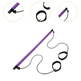 2 Sections Pilates Bar Equipment Fitness Stick for Sports Bodybuilding Squat Purple