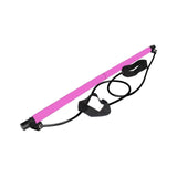 2 Sections Pilates Bar Equipment Fitness Stick for Sports Bodybuilding Squat Pink