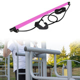 2 Sections Pilates Bar Equipment Fitness Stick for Sports Bodybuilding Squat Pink