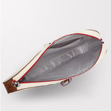 Leather Tennis Bag Tennis Tote Bag with Ball Pocket Waterproof Badminton Bag