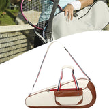 Leather Tennis Bag Tennis Tote Bag with Ball Pocket Waterproof Badminton Bag