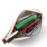 Leather Tennis Bag Tennis Tote Bag with Ball Pocket Waterproof Badminton Bag