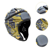 Maxbell Rugby Helmet Protection Soft Rugby Protective Cap for Training Soccer Sports Khaki