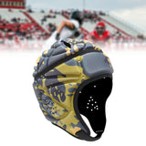 Maxbell Rugby Helmet Protection Soft Rugby Protective Cap for Training Soccer Sports Khaki