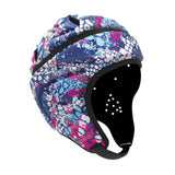 Maxbell Rugby Helmet Protection Soft Rugby Protective Cap for Training Soccer Sports Blue Red