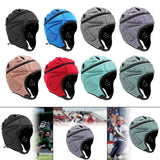 Maxbell Rugby Helmet Protective Gear Breathable Headgear for Sports Baseball Pitcher Black