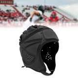 Maxbell Rugby Helmet Protective Gear Breathable Headgear for Sports Baseball Pitcher Black