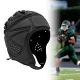 Maxbell Rugby Helmet Protective Gear Breathable Headgear for Sports Baseball Pitcher Black