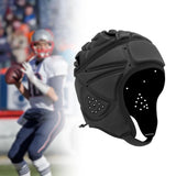 Maxbell Rugby Helmet Protective Gear Breathable Headgear for Sports Baseball Pitcher Black