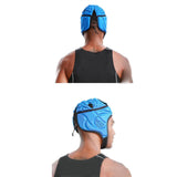 Maxbell Rugby Helmet Protective Gear Breathable Headgear for Sports Baseball Pitcher Blue