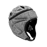 Maxbell Rugby Helmet Protective Gear Breathable Headgear for Sports Baseball Pitcher Gray
