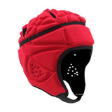 Maxbell Rugby Helmet Protective Gear Breathable Headgear for Sports Baseball Pitcher Red