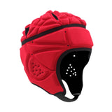 Maxbell Rugby Helmet Protective Gear Breathable Headgear for Sports Baseball Pitcher Red