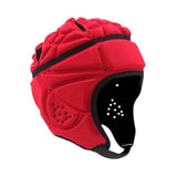Maxbell Rugby Helmet Protective Gear Breathable Headgear for Sports Baseball Pitcher Red