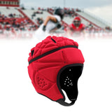 Maxbell Rugby Helmet Protective Gear Breathable Headgear for Sports Baseball Pitcher Red